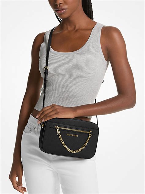 michael kors baolo|Jet Set Large Studded Saffiano Leather Crossbody Bag .